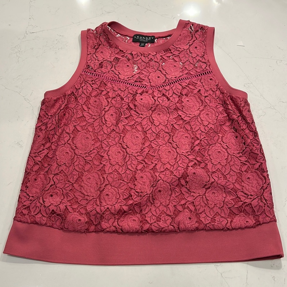 Laundry by Shelli Segal over lace blouse.